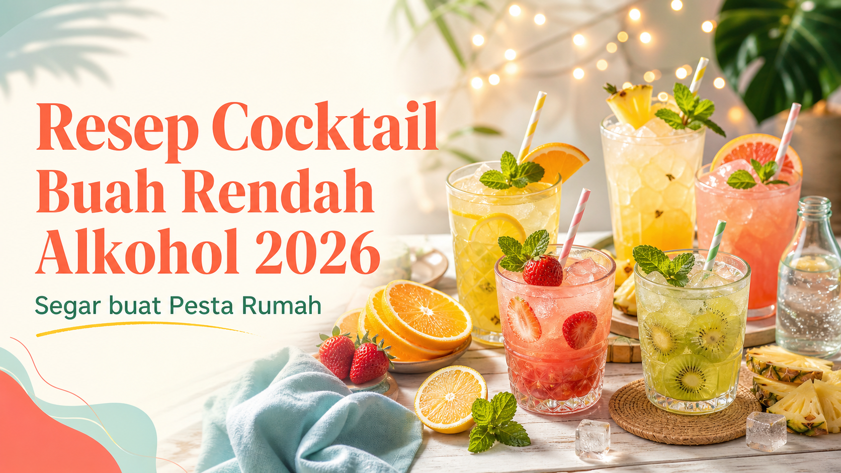 cocktail - Resep Cocktail Buah Rendah Alkohol 2026, Segar buat Pesta Rumah