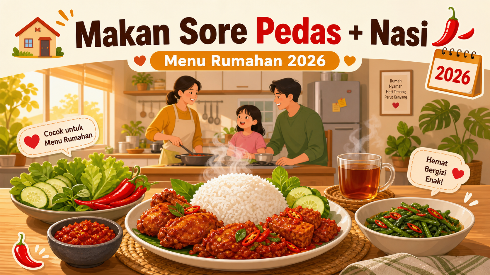 Kenapa Makan Sore Pedas Pakai Nasi Cocok untuk Menu Rumahan 2026? - nasi