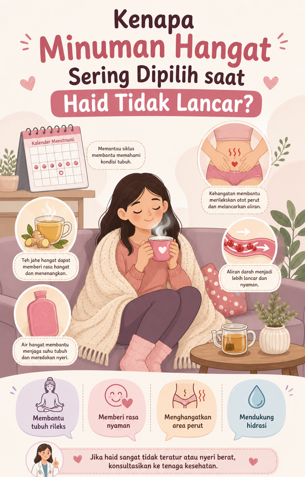 Kenapa Minuman Hangat Sering Dipilih saat Haid Tidak Lancar? - haid