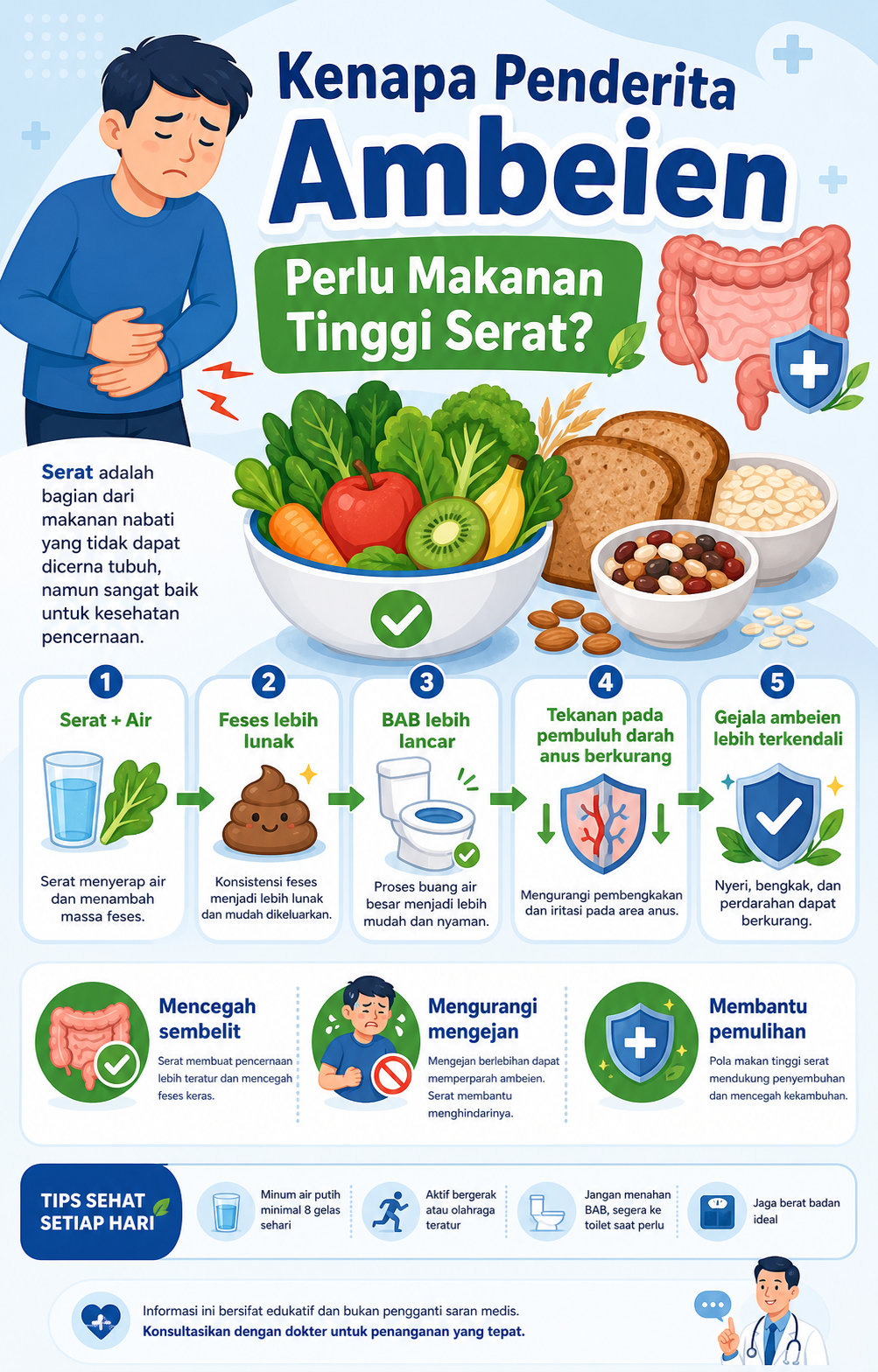 Kenapa Penderita Ambeien Perlu Makanan Tinggi Serat? - ambeien