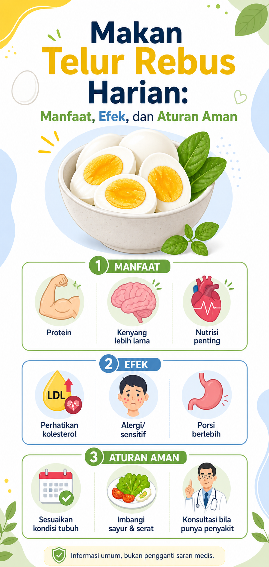Makan Telur Rebus Harian: Manfaat, Efek, dan Aturan Aman - telur
