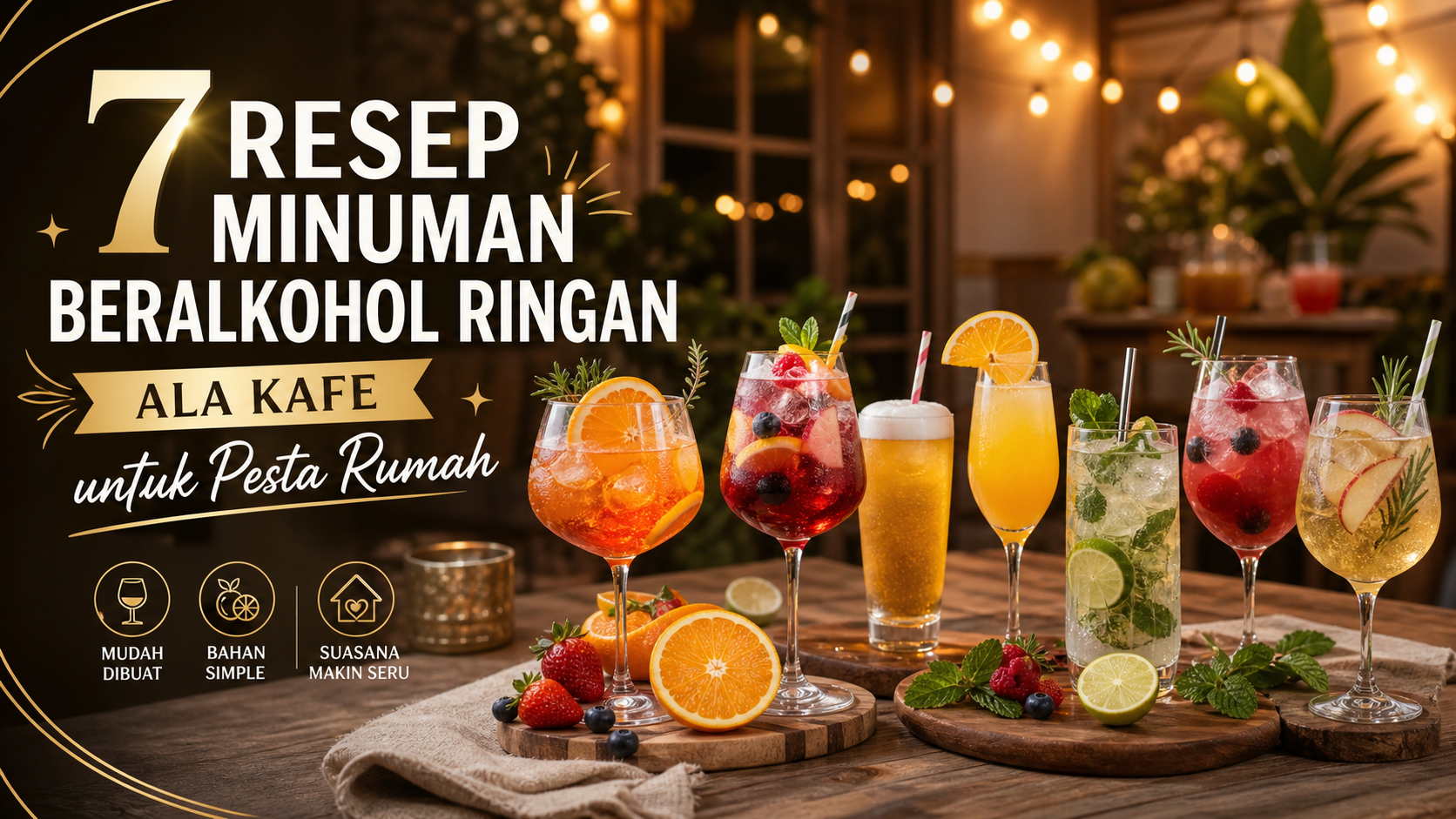alkohol - 7 Resep Minuman Beralkohol Ringan ala Kafe untuk Pesta Rumah