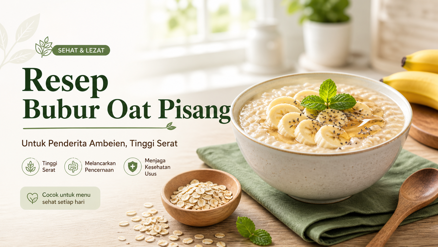 ambeien - Resep Bubur Oat Pisang untuk Penderita Ambeien, Tinggi Serat