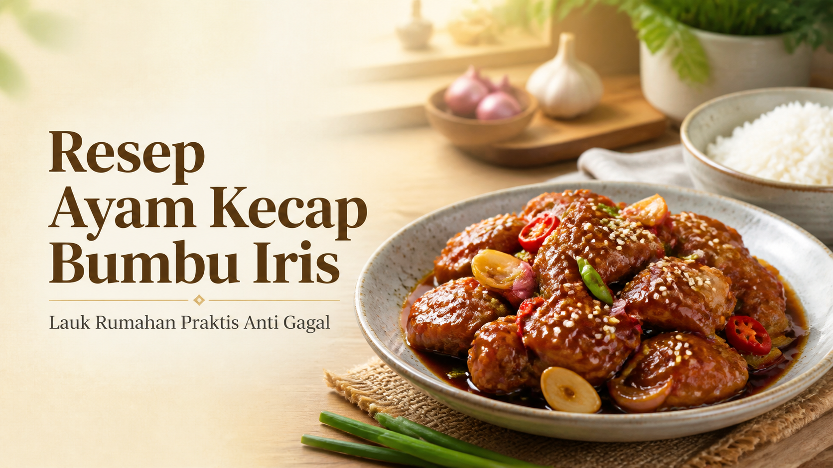 ayam - Resep Ayam Kecap Bumbu Iris, Lauk Rumahan Praktis Anti Gagal