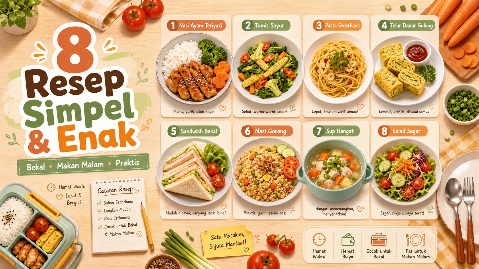 Kenapa 8 Resep Makanan Simpel tapi Enak untuk Bekal dan Makan Malam Ini Layak Dicoba? - resep