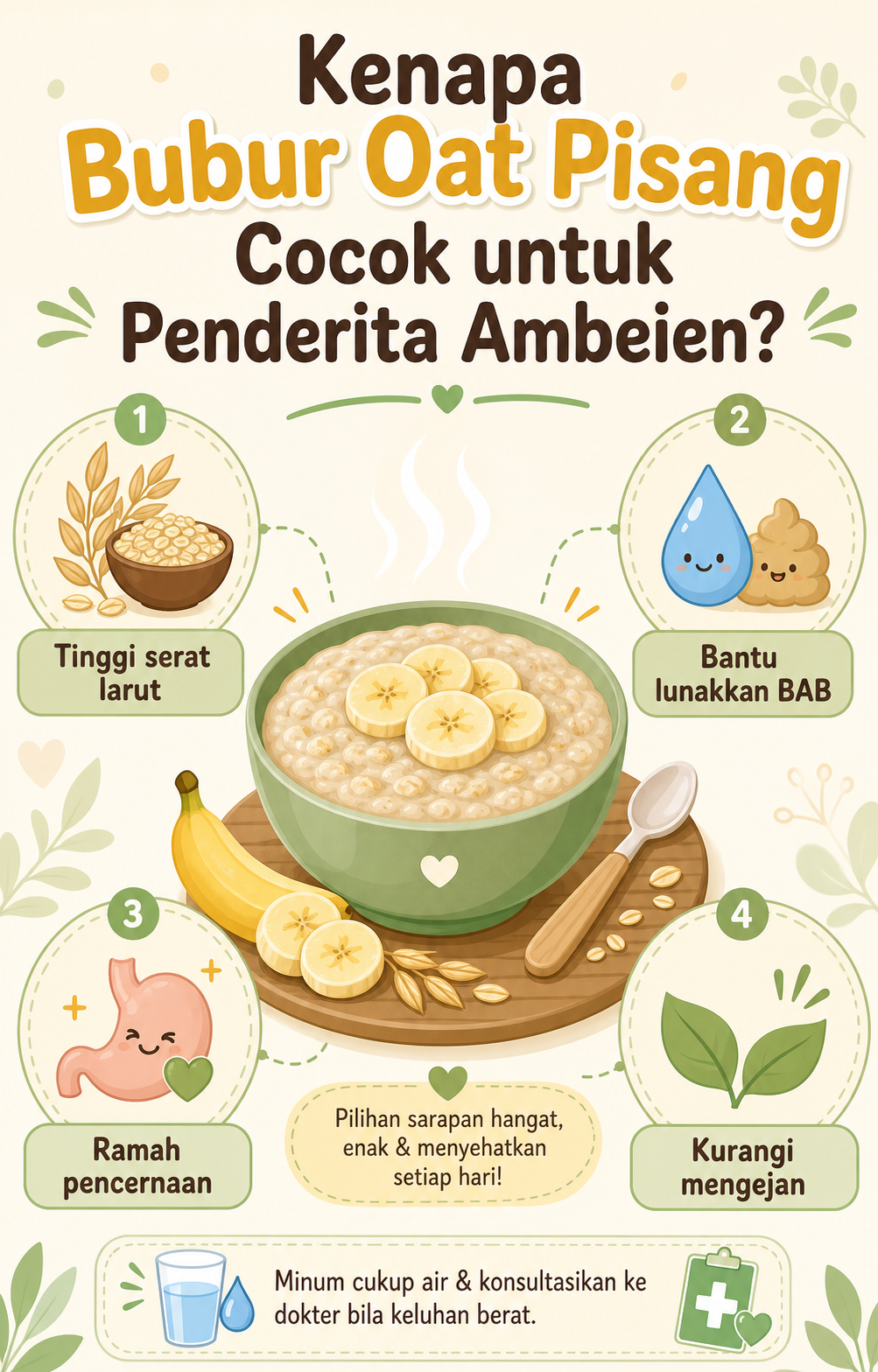 Kenapa Bubur Oat Pisang Cocok untuk Penderita Ambeien? - ambeien