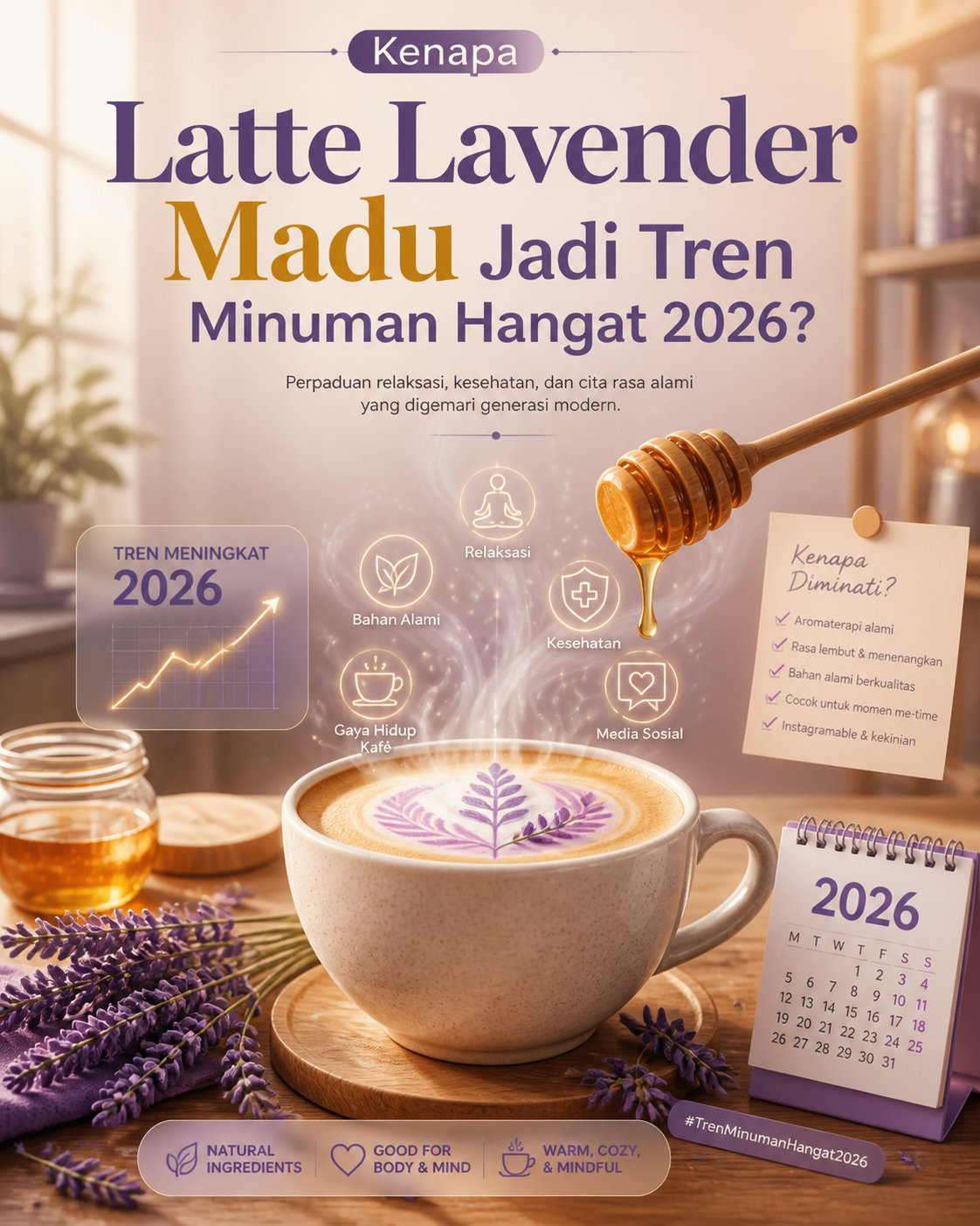 Kenapa Latte Lavender Madu Jadi Tren Minuman Hangat 2026? - lavender