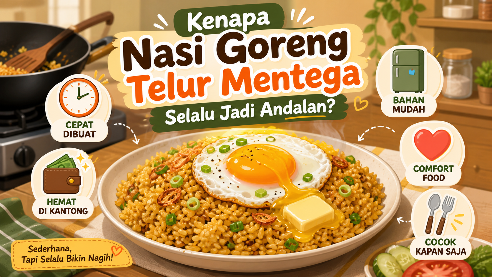 Kenapa Nasi Goreng Telur Mentega Selalu Jadi Andalan? - nasi