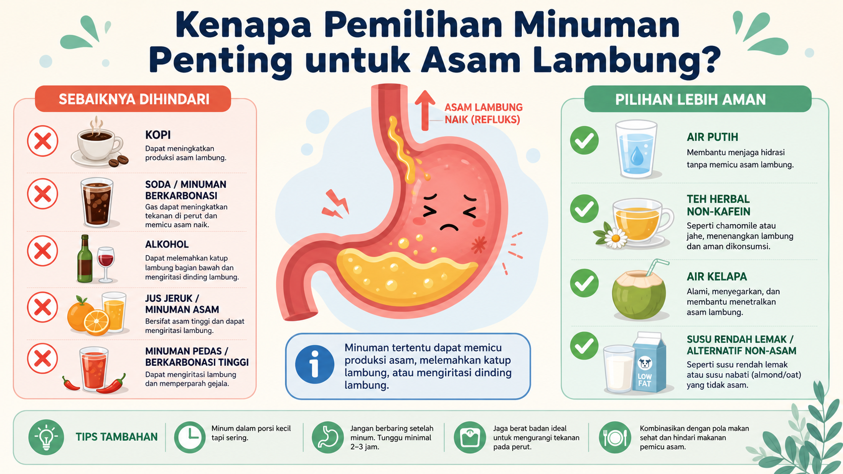 Kenapa Pemilihan Minuman Penting untuk Asam Lambung? - lambung