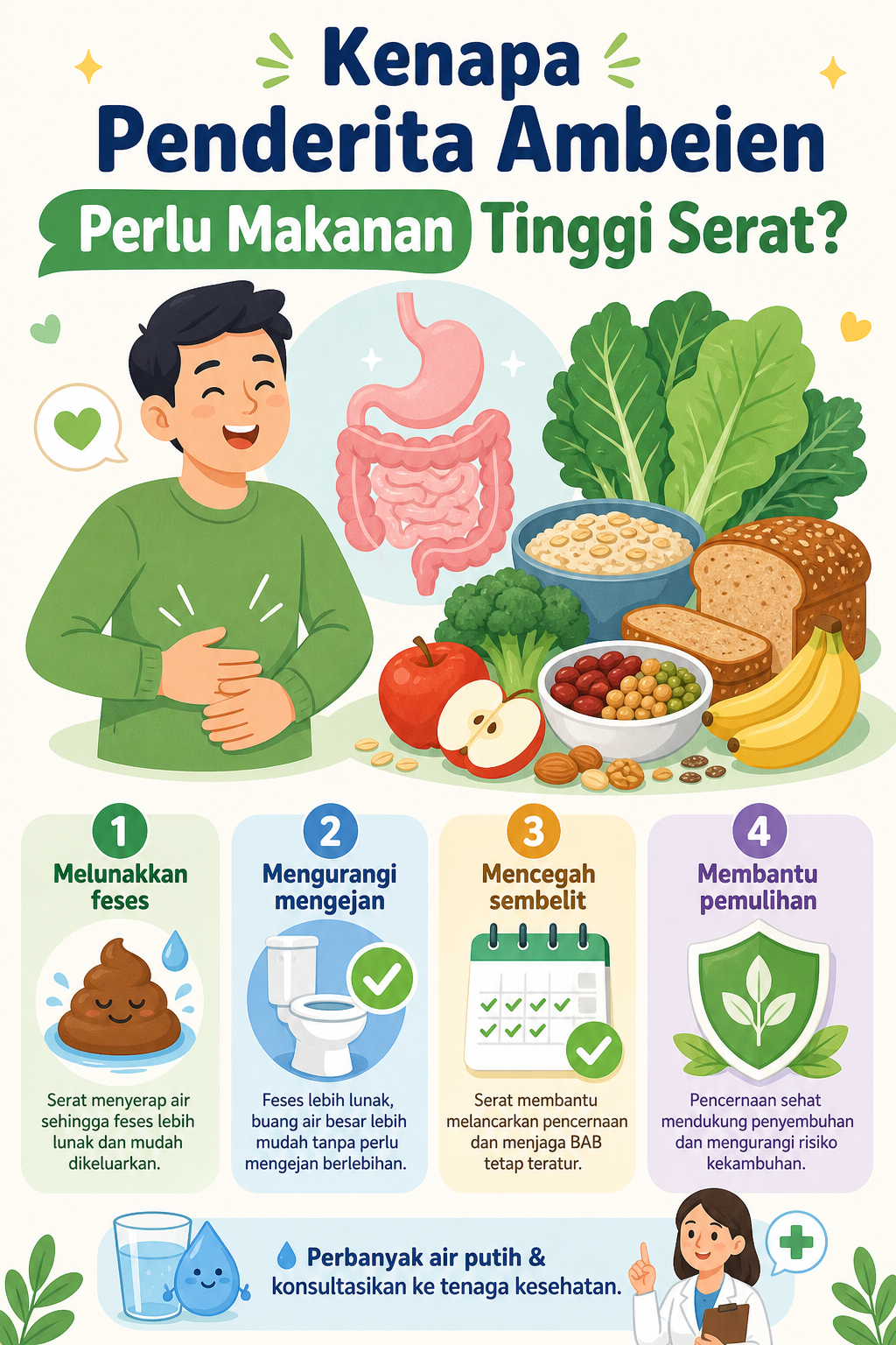 Kenapa Penderita Ambeien Perlu Makanan Tinggi Serat? - ambeien