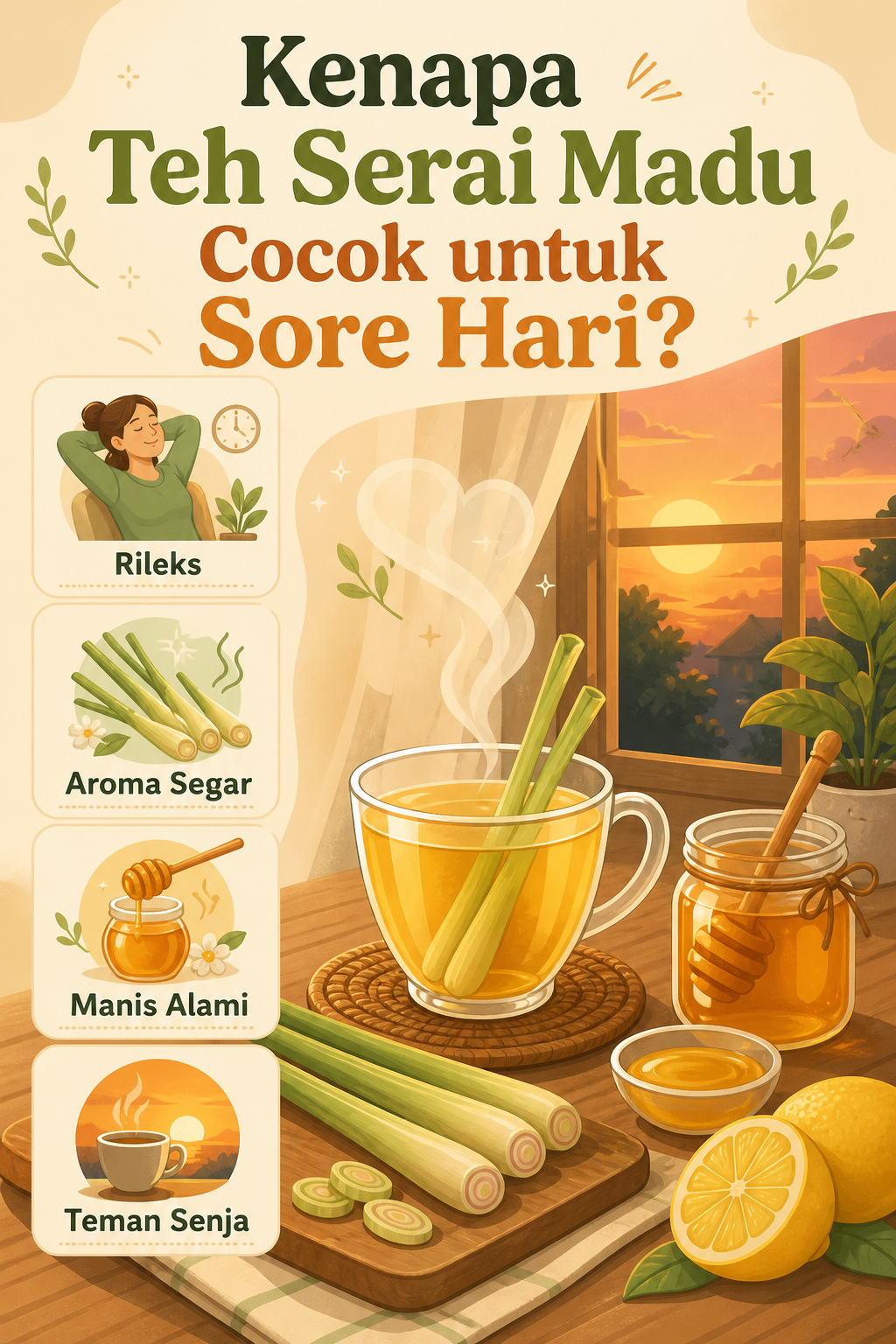 Kenapa Teh Serai Madu Cocok untuk Sore Hari? - serai