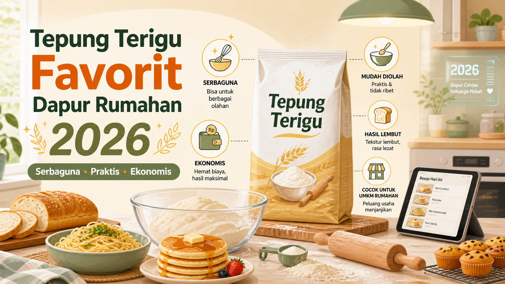 Kenapa Tepung Terigu Jadi Bahan Favorit di Dapur Rumahan 2026? - terigu