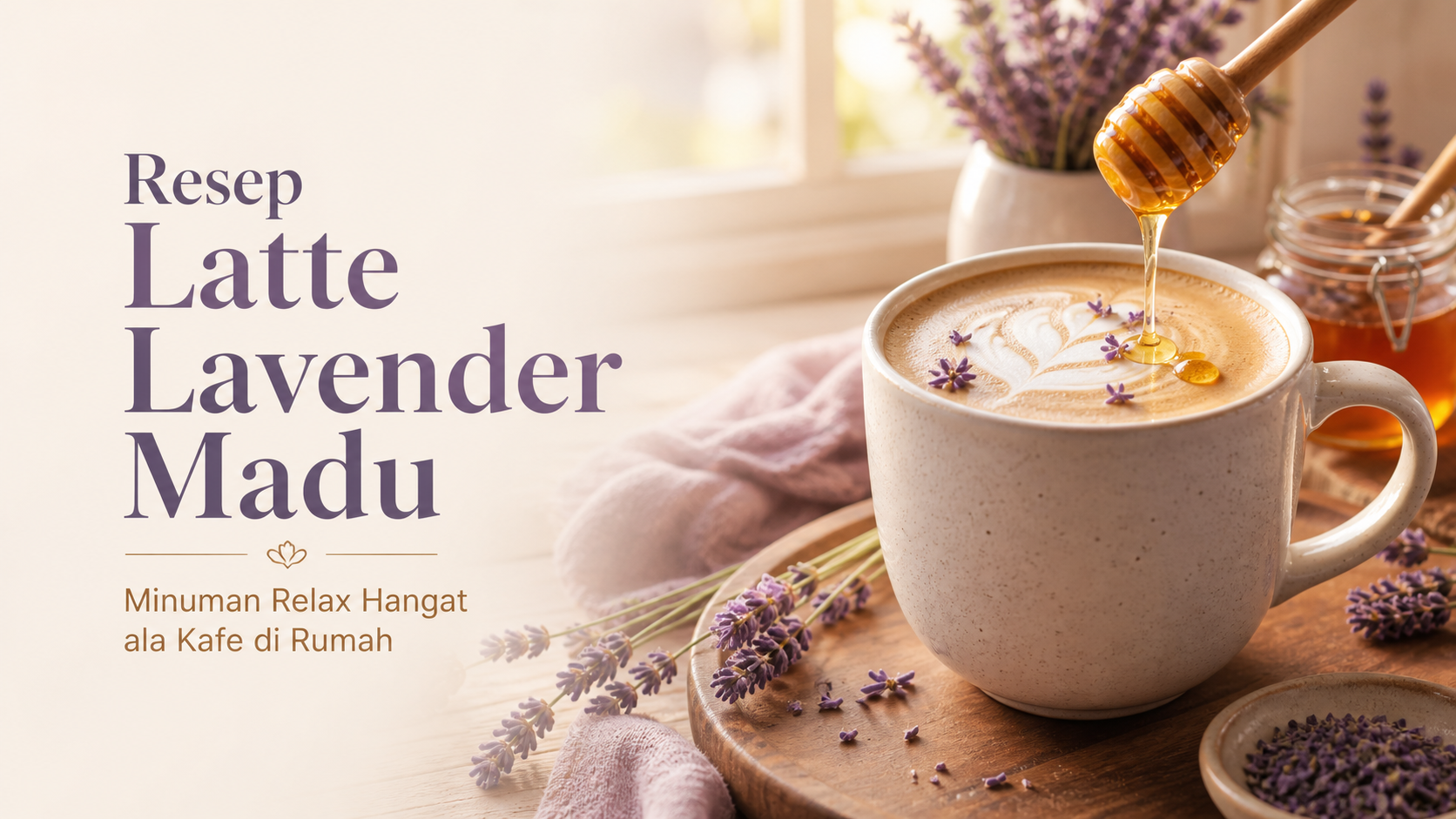 lavender - Resep Latte Lavender Madu, Minuman Relax Hangat ala Kafe di Rumah