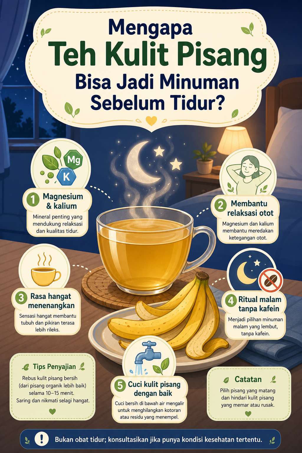 Mengapa Teh Kulit Pisang Bisa Jadi Minuman Sebelum Tidur? - minuman