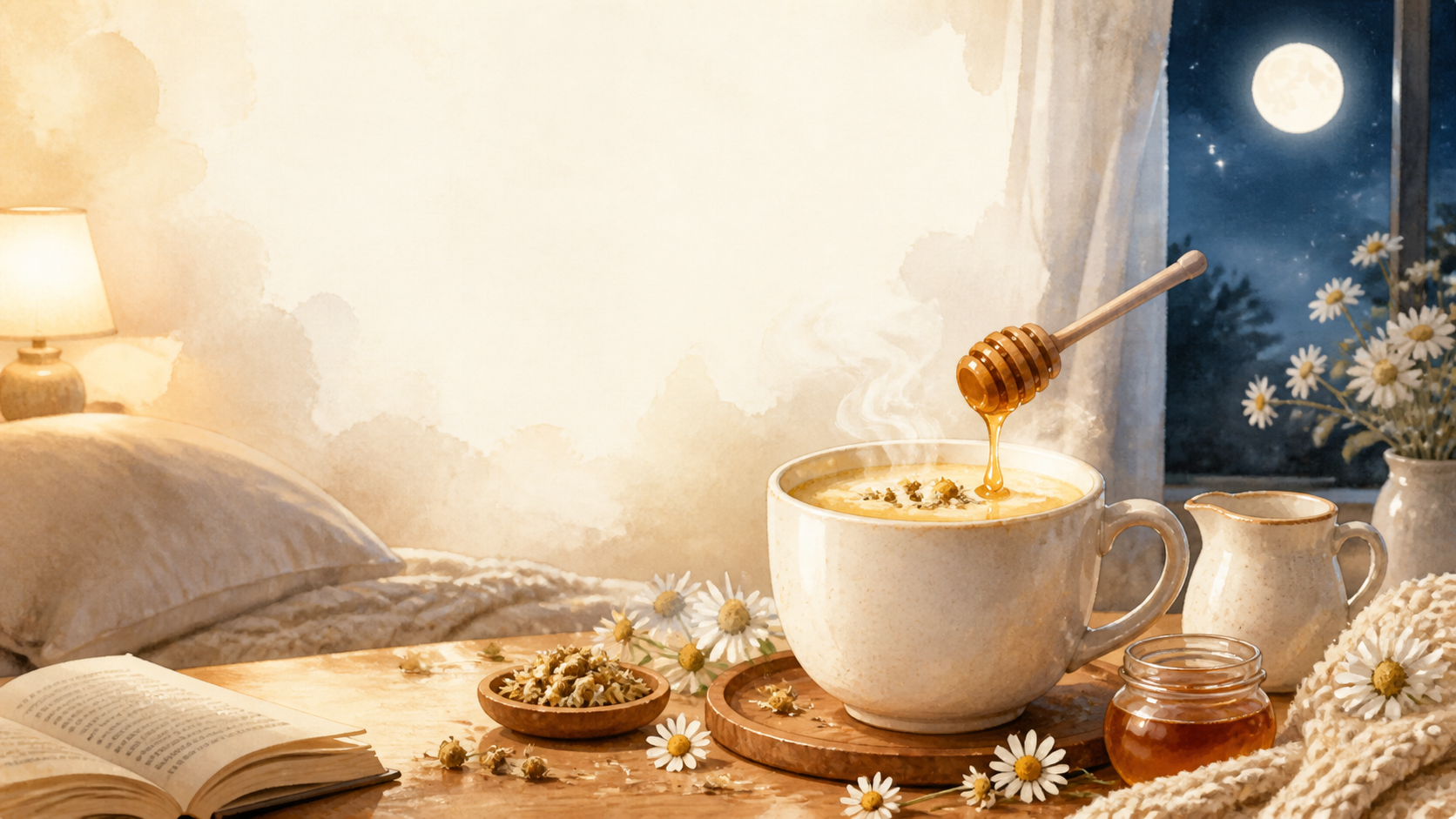 Resep Latte Chamomile Madu, Minuman Relax Creamy Sebelum Tidur - chamomile