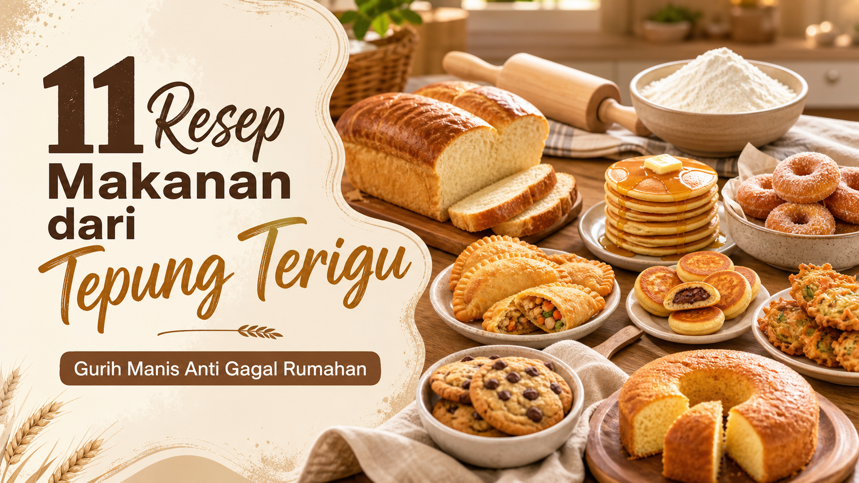 terigu - 11 Resep Makanan dari Tepung Terigu, Gurih Manis Anti Gagal Rumahan