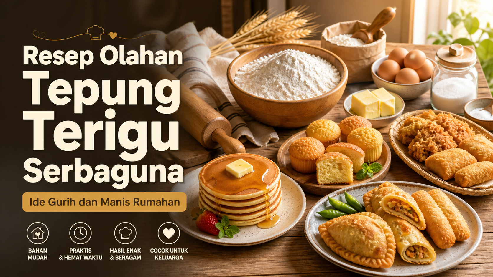 terigu - Resep Olahan Tepung Terigu Serbaguna: Ide Gurih dan Manis Rumahan