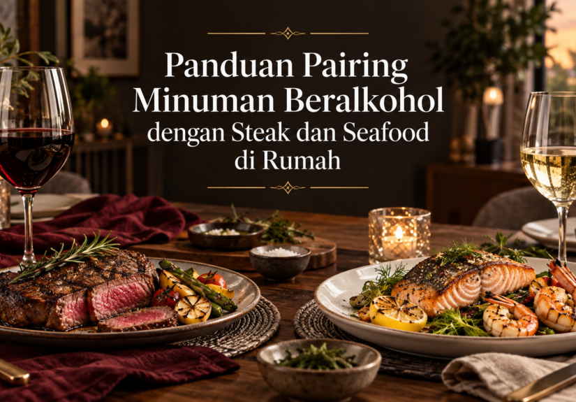 alkohol - Panduan Pairing Minuman Beralkohol dengan Steak dan Seafood di Rumah