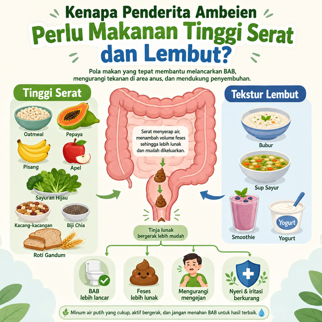 Kenapa Penderita Ambeien Perlu Makanan Tinggi Serat dan Lembut? - ambeien