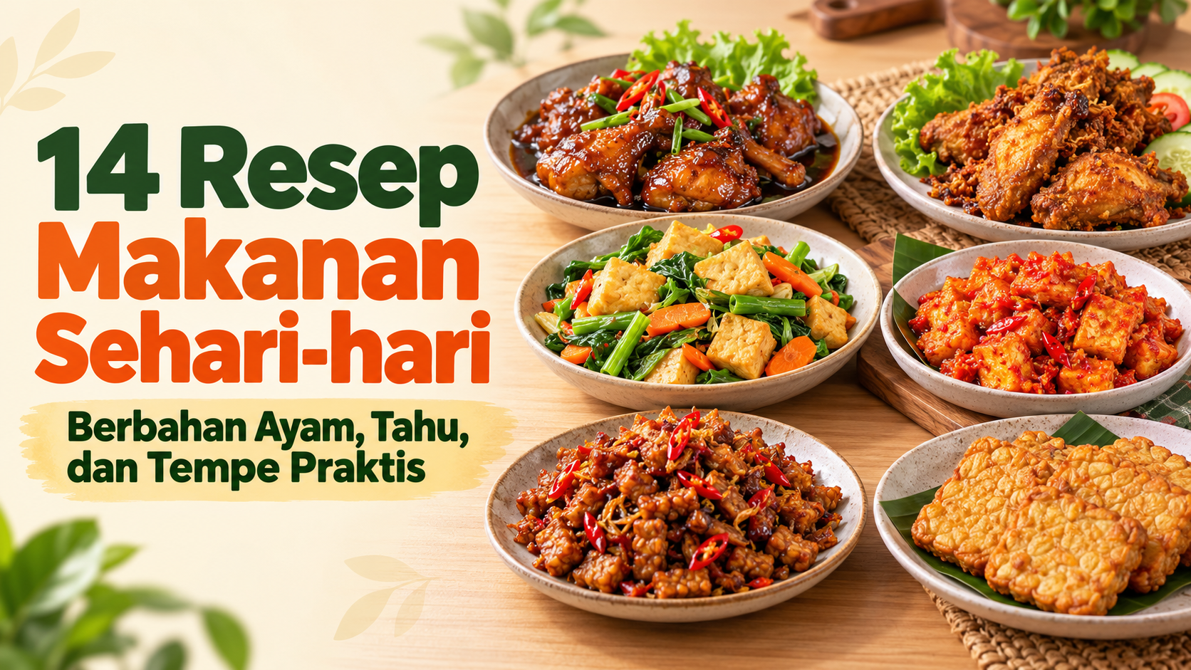 resep - 14 Resep Makanan Sehari-hari Berbahan Ayam, Tahu, dan Tempe Praktis