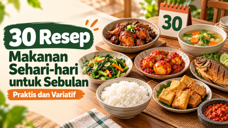 resep - 30 Resep Makanan Sehari-hari untuk Sebulan, Praktis dan Variatif
