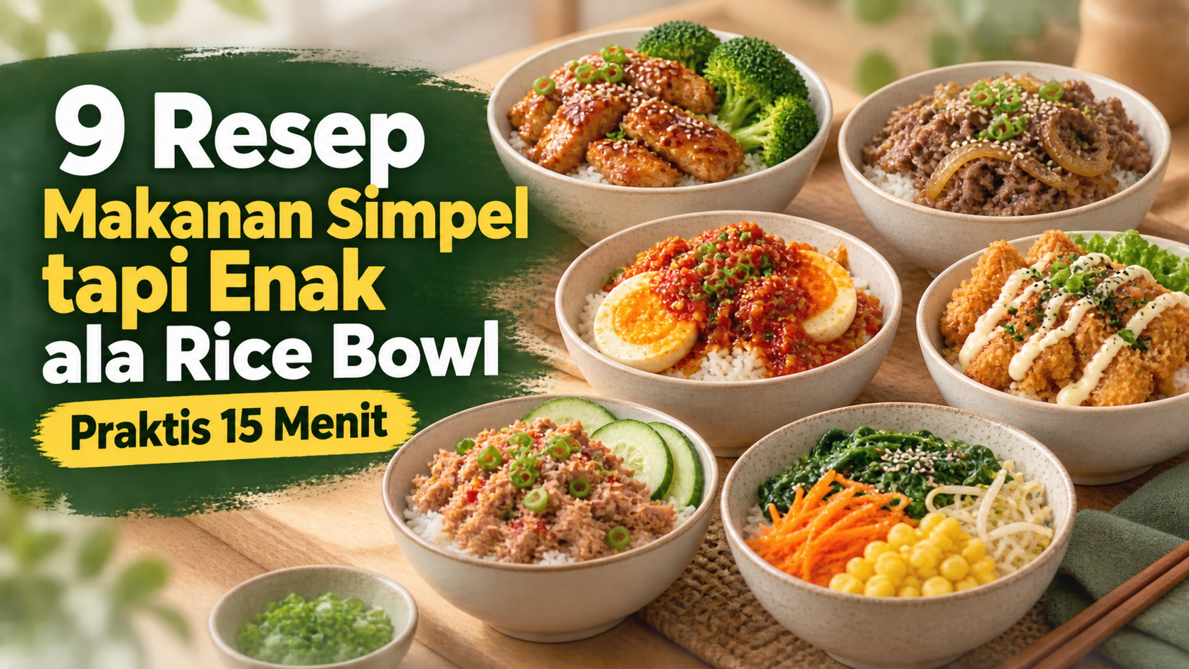 resep - 9 Resep Makanan Simpel tapi Enak ala Rice Bowl, Praktis 15 Menit
