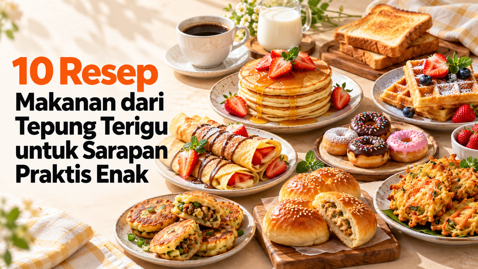 terigu - 10 Resep Makanan dari Tepung Terigu untuk Sarapan Praktis Enak
