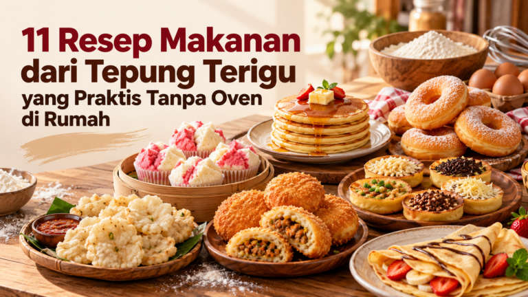 terigu - 11 Resep Makanan dari Tepung Terigu yang Praktis Tanpa Oven di Rumah