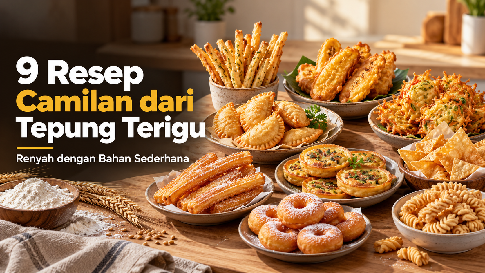 terigu - 9 Resep Camilan dari Tepung Terigu, Renyah dengan Bahan Sederhana